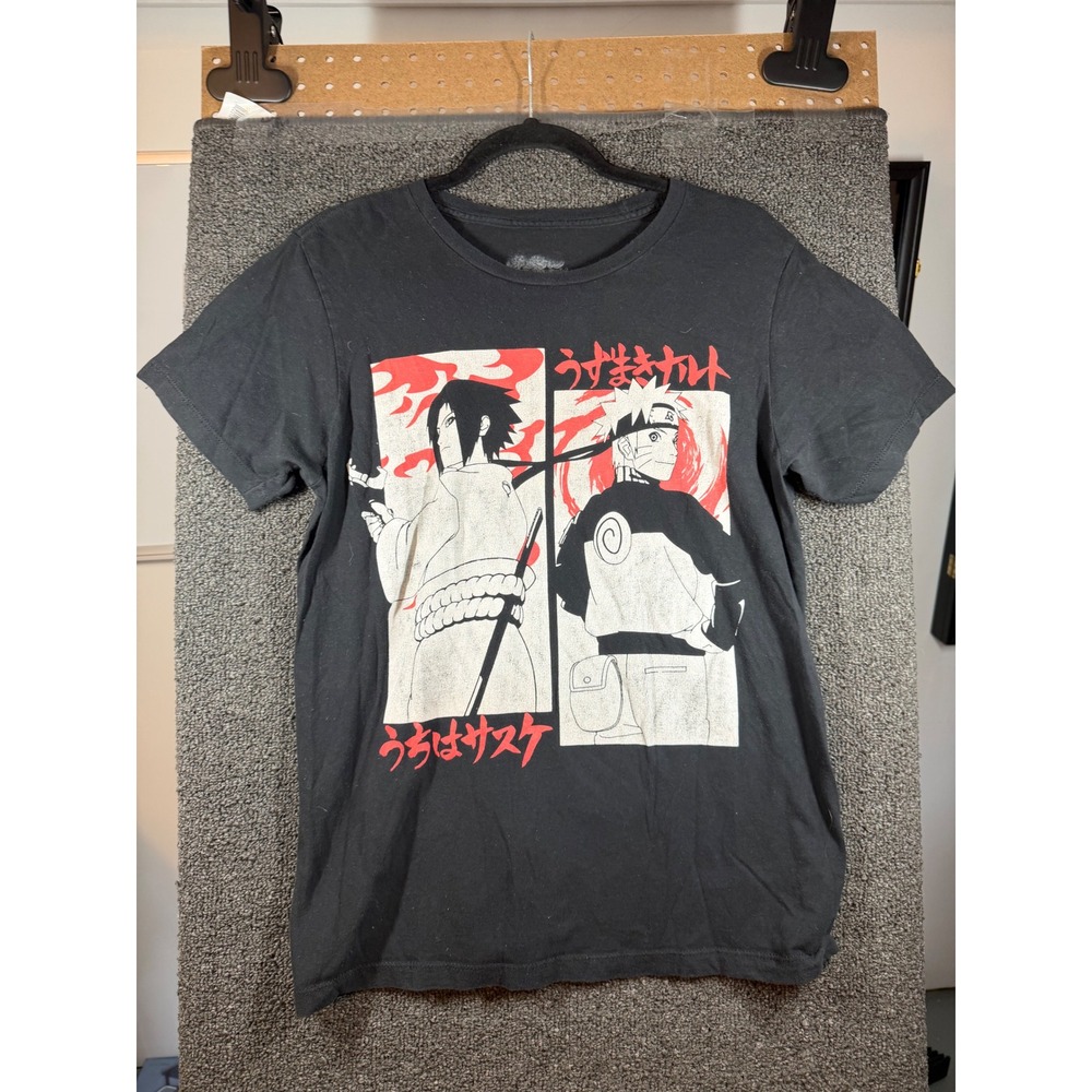 Ripple Junction Naruto Graphic Tee Mens M Black Sasuke Shippuden Anime Shirt